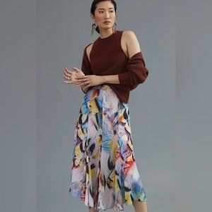 Anthropologie Multicolor Abstract Skirt